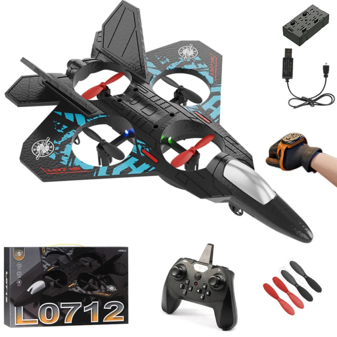 Avion télécommandé RC EPP 2.4 GHz, 3 vitesses, flips 360° Jet L0712