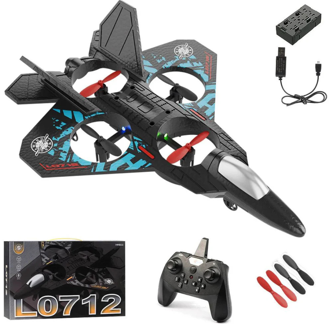 Avion télécommandé RC EPP 2.4 GHz, 3 vitesses, flips 360° Jet L0712
