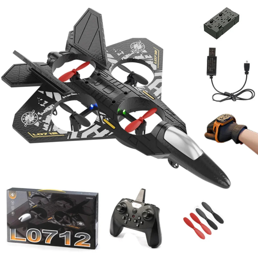 Avion télécommandé RC EPP 2.4 GHz, 3 vitesses, flips 360° Jet L0712
