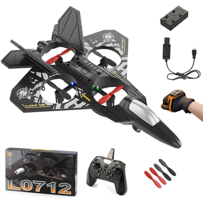 Avion télécommandé RC EPP 2.4 GHz, 3 vitesses, flips 360° Jet L0712