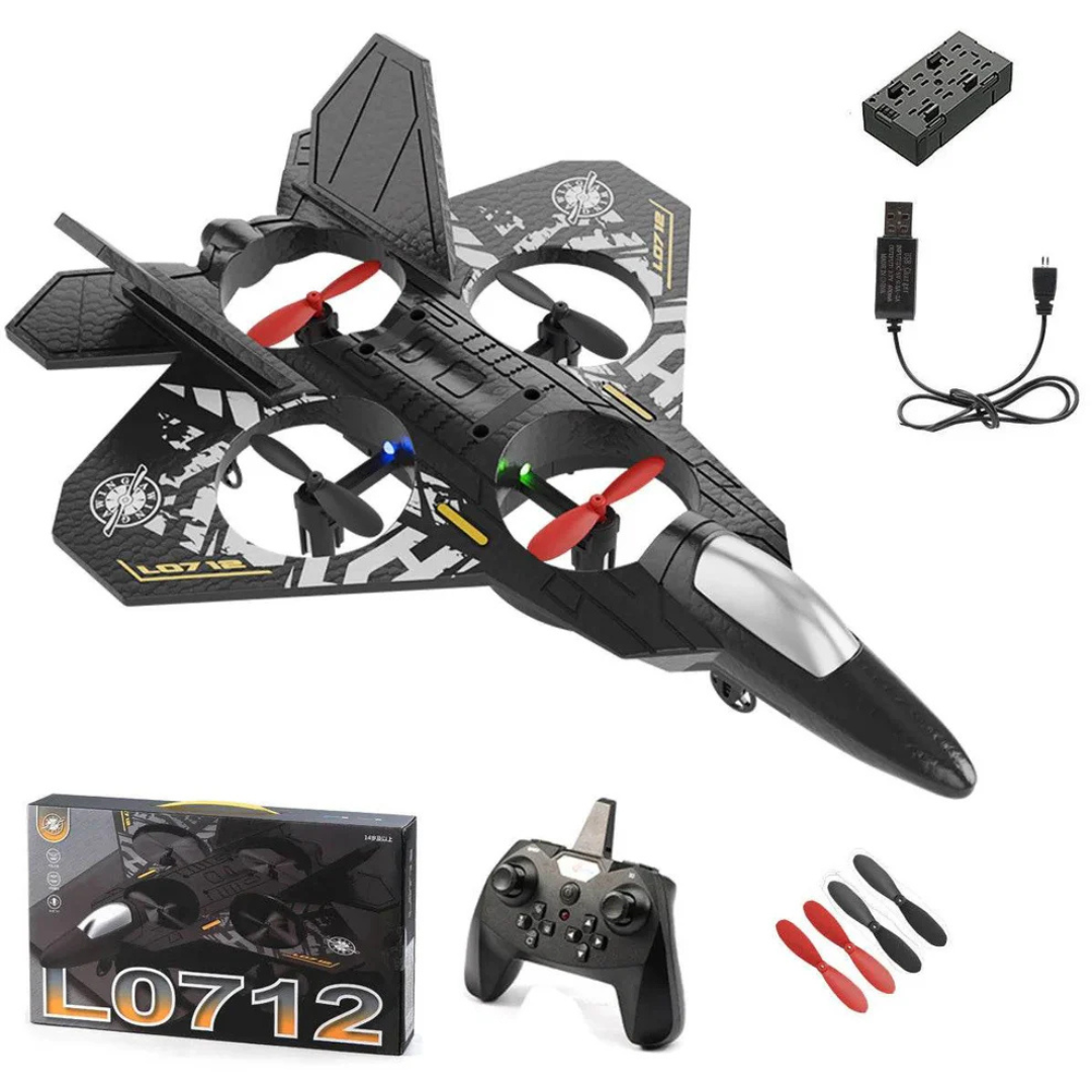 Avion télécommandé RC EPP 2.4 GHz, 3 vitesses, flips 360° Jet L0712