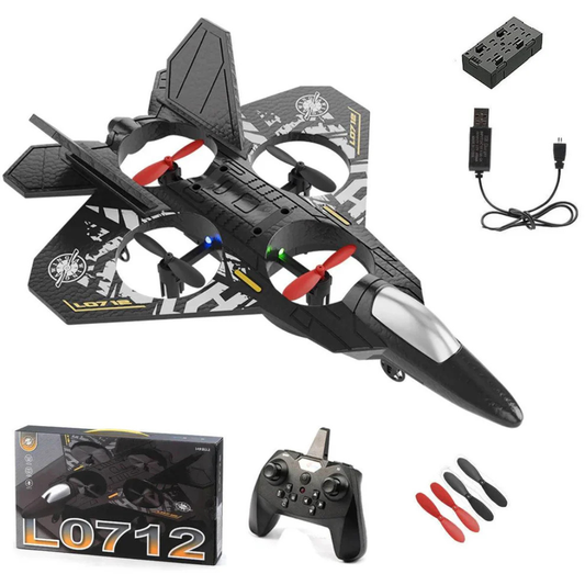 Avion télécommandé RC EPP 2.4 GHz, 3 vitesses, flips 360° Jet L0712